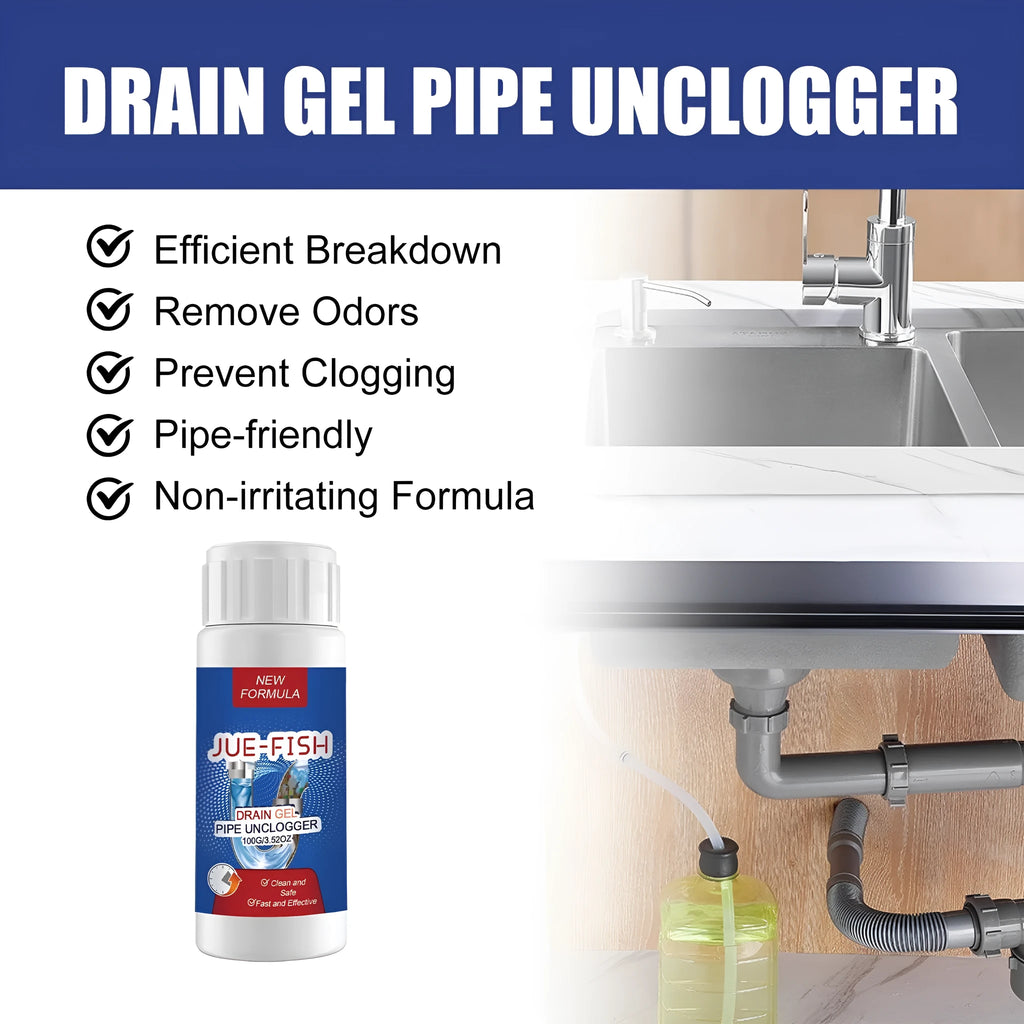 100g pipe dredge agent bottle for kitchen and bathroom sewer pipes measuring 11 x 4.3 x 4.3 cm