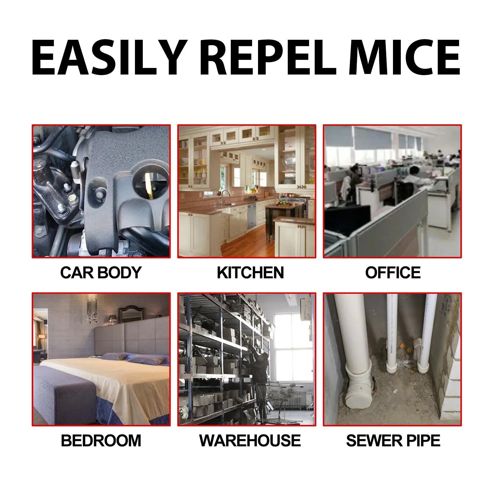 60ml bottle of natural rat repellent spray with essential oils for home, car and outdoor use.
