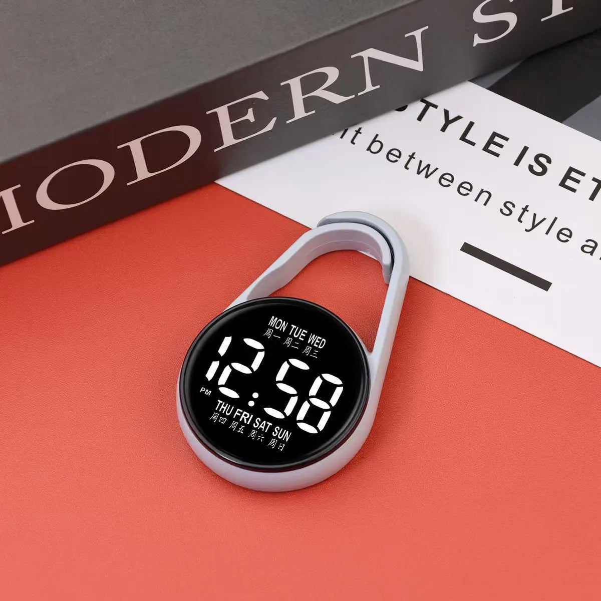 LED digital watch with plastic strap and waterproof casing in multiple colour options