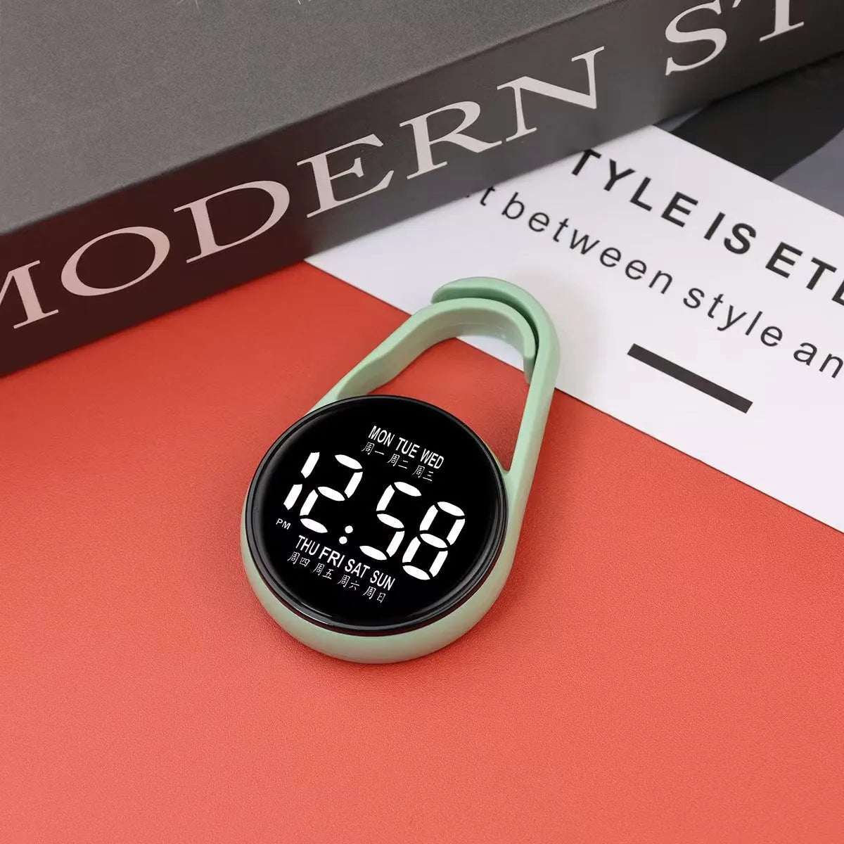 LED digital watch with plastic strap and waterproof casing in multiple colour options