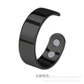 Stainless steel magnetic health ring with open mouth and 4 inner magnets in gold finish