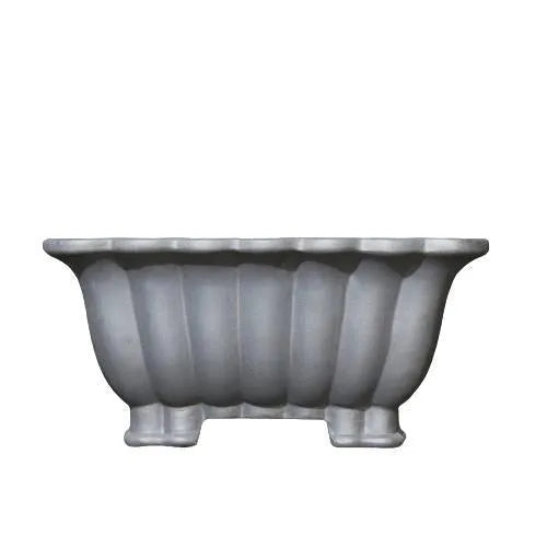 Purple sand ceramic square bonsai pot with 37cm inner diameter for desktop plants