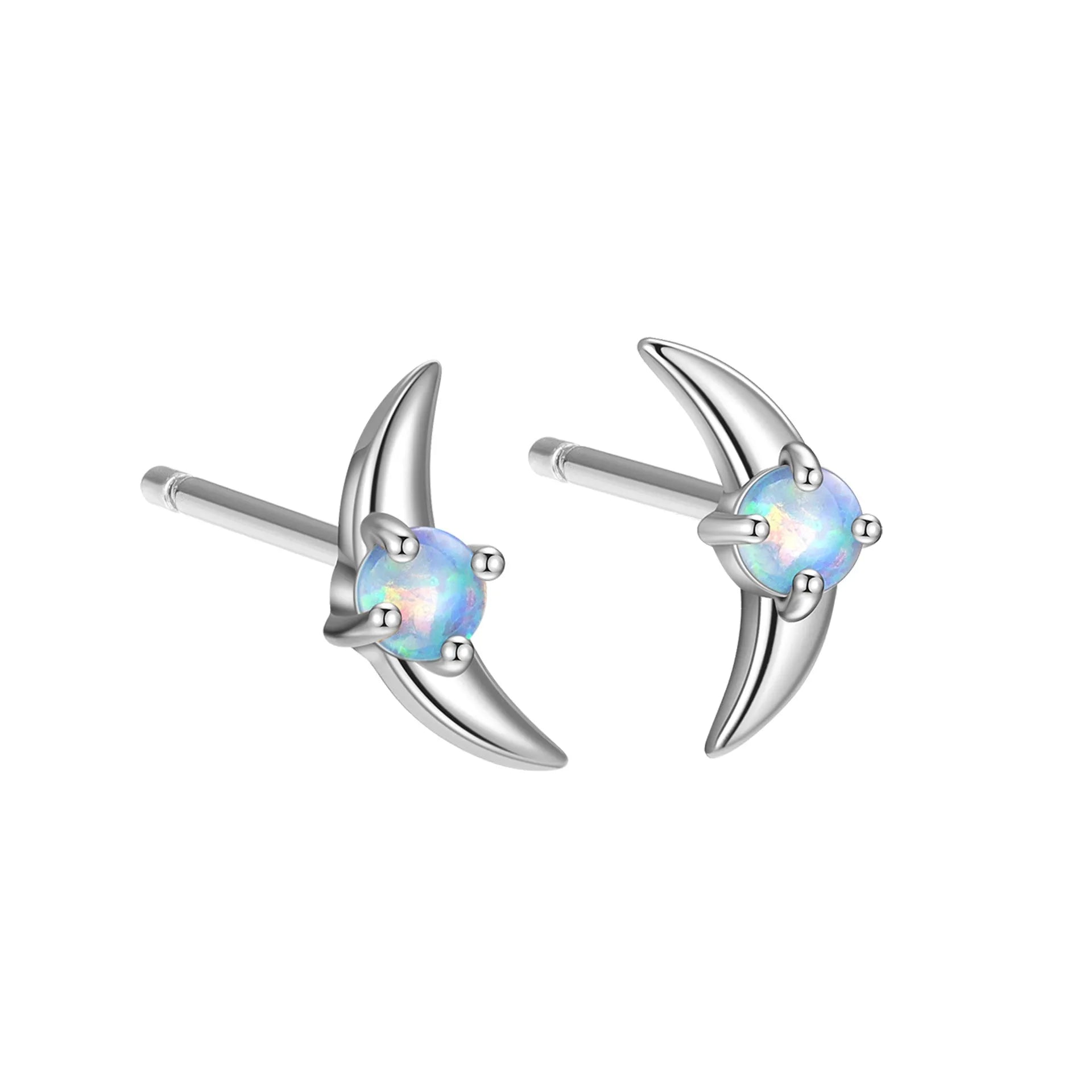 925 silver geometric earrings with electroplated gold finish and blue stone