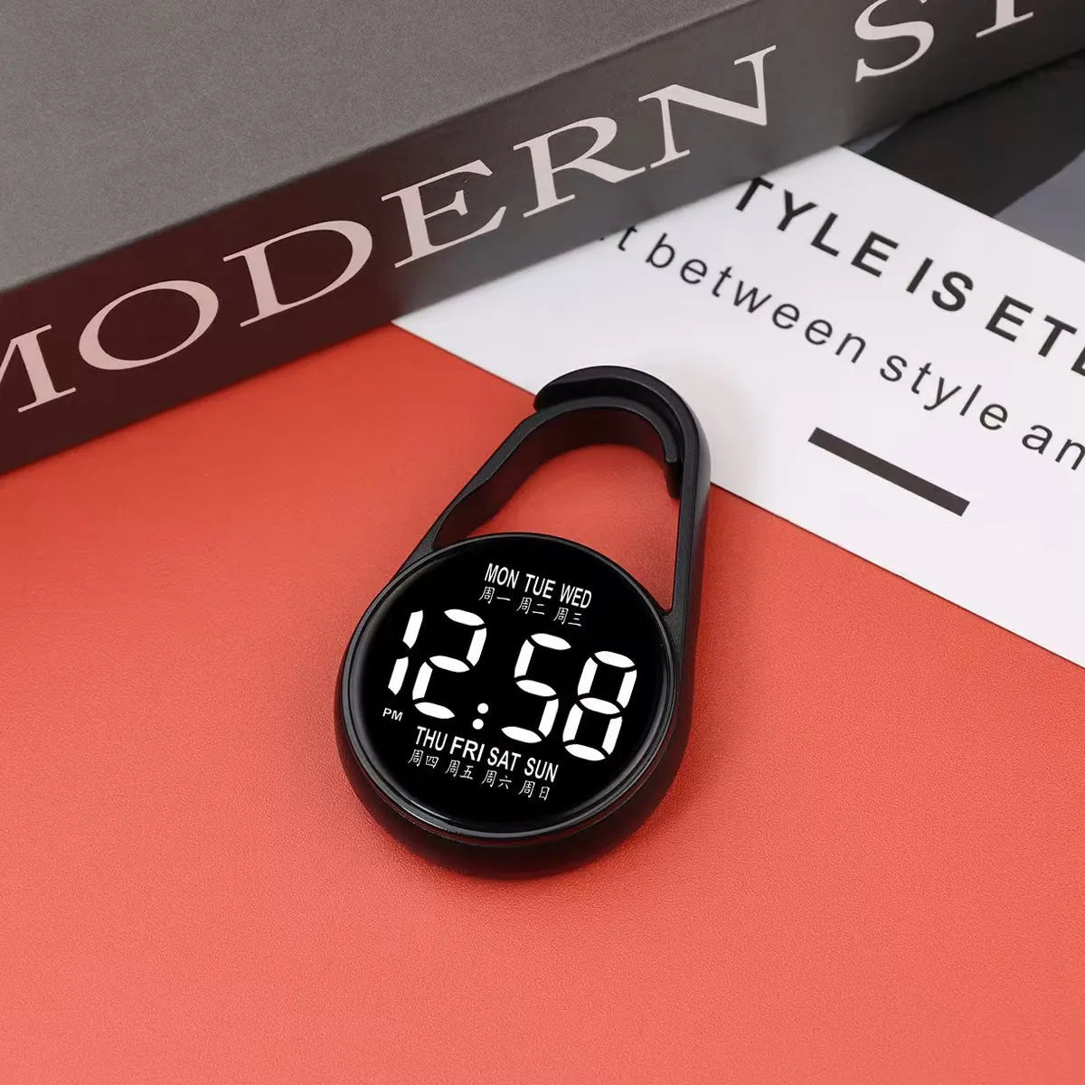 LED digital watch with plastic strap and waterproof casing in multiple colour options
