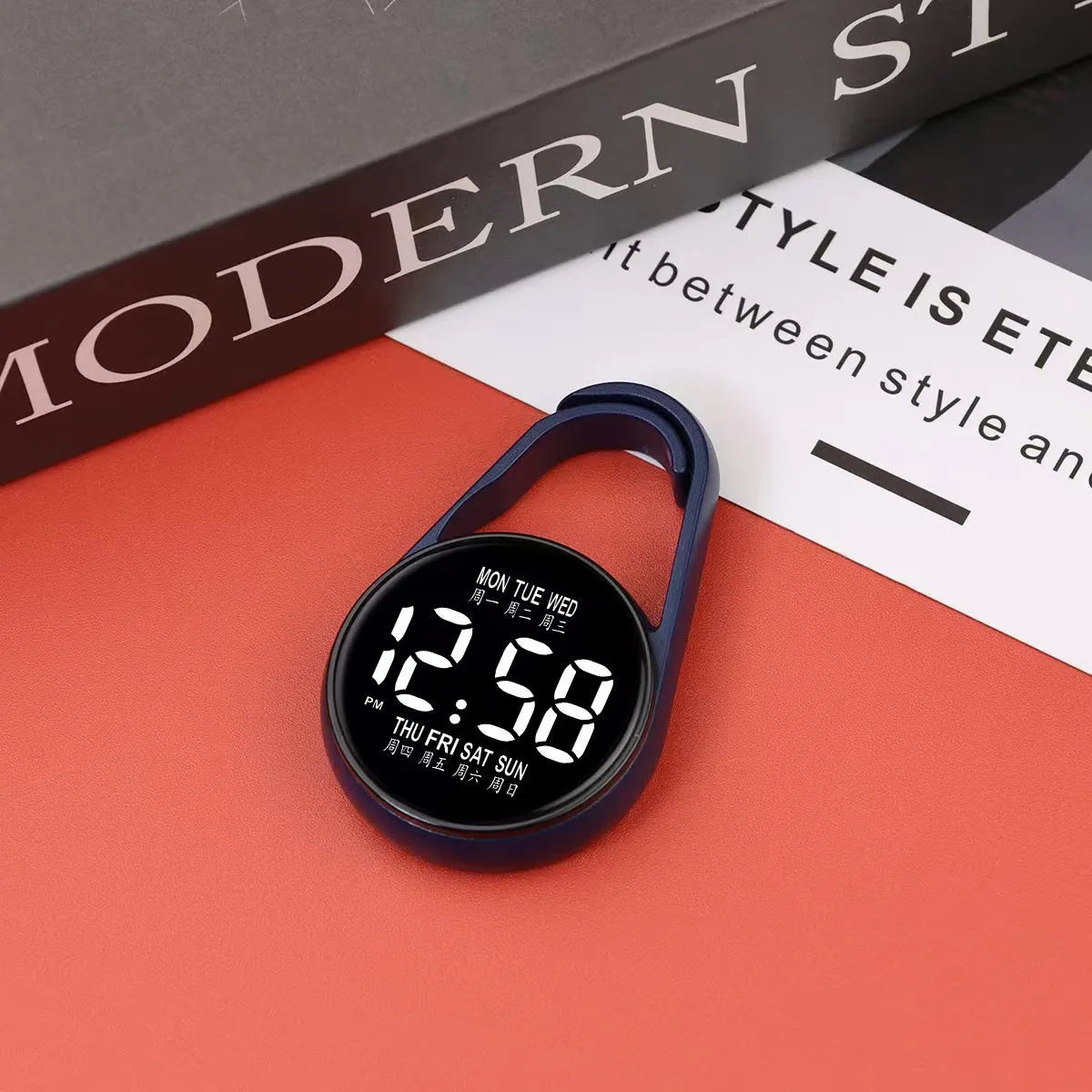 LED digital watch with plastic strap and waterproof casing in multiple colour options