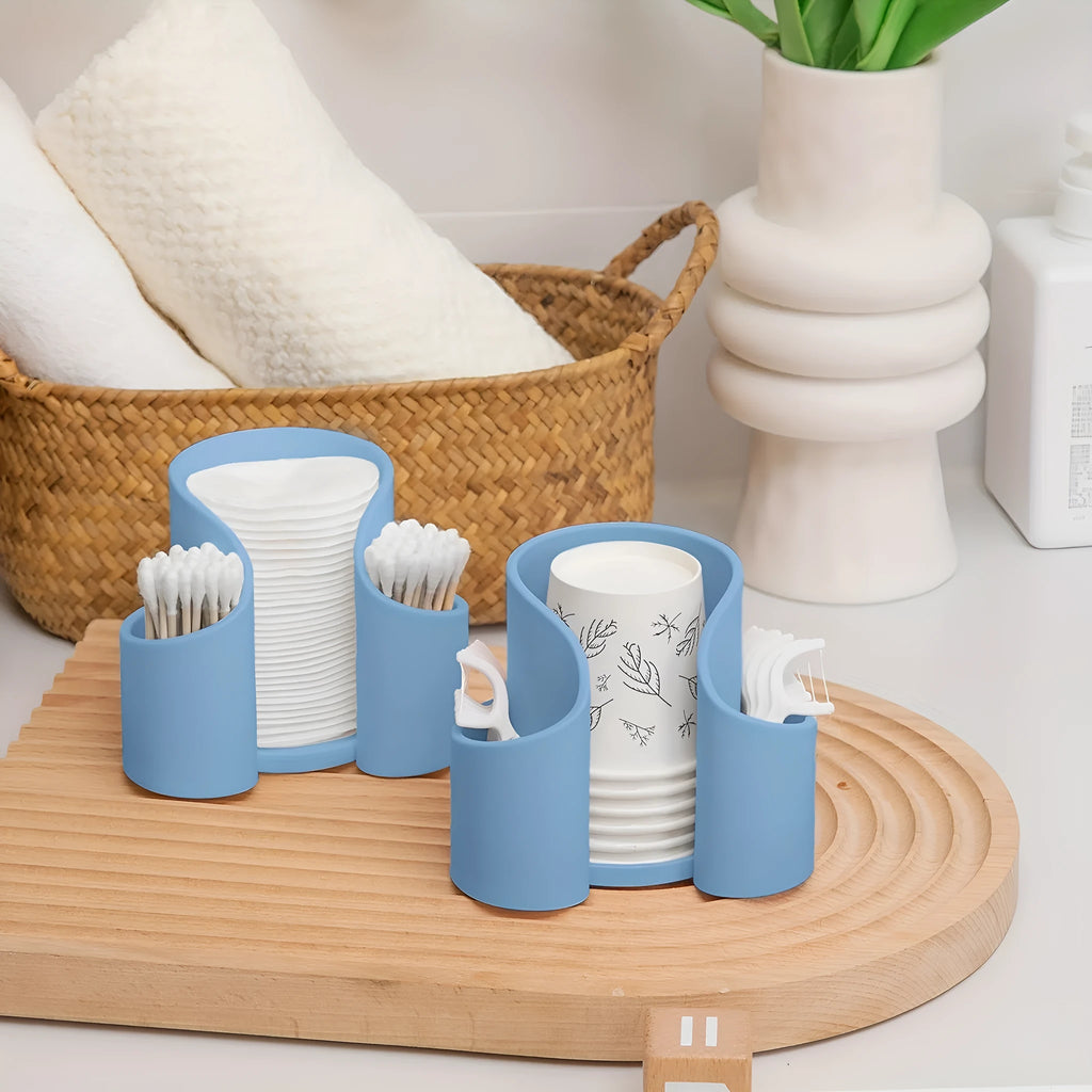 Plastic dental floss storage box in modern simplicity style with solid colour design