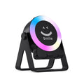 Black and white Bluetooth induction bracket speaker with LED lighting and waterproof construction
