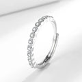 Simple women's geometric Korean style tail ring with open mouth design in white gold colour