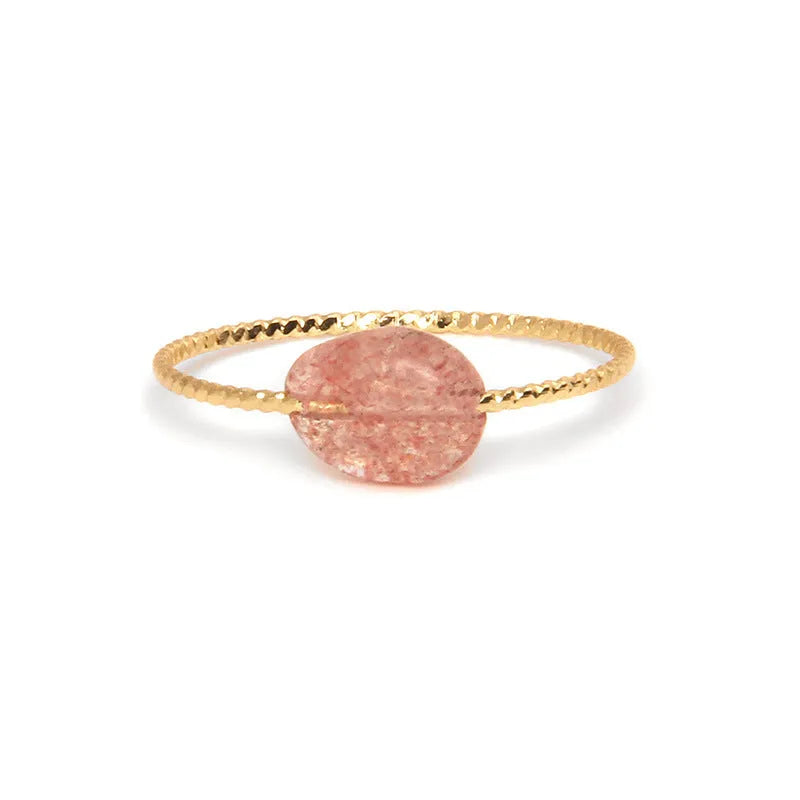 Geometric women's ring with coloured agate stone centrepiece in silver tone metal setting