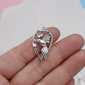 Alloy flying cuckoo bird pendant charm with electroplated finish for DIY jewellery making