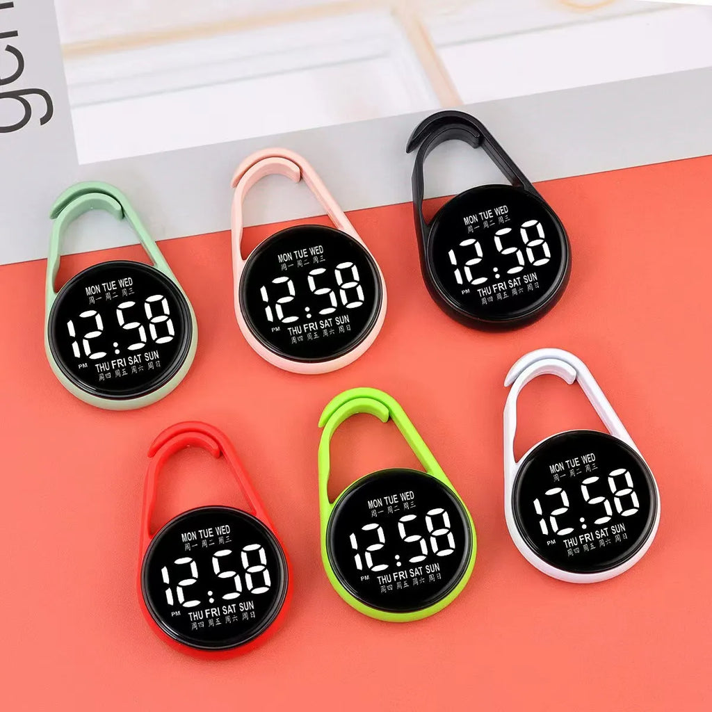 LED digital watch with plastic strap and waterproof casing in multiple colour options