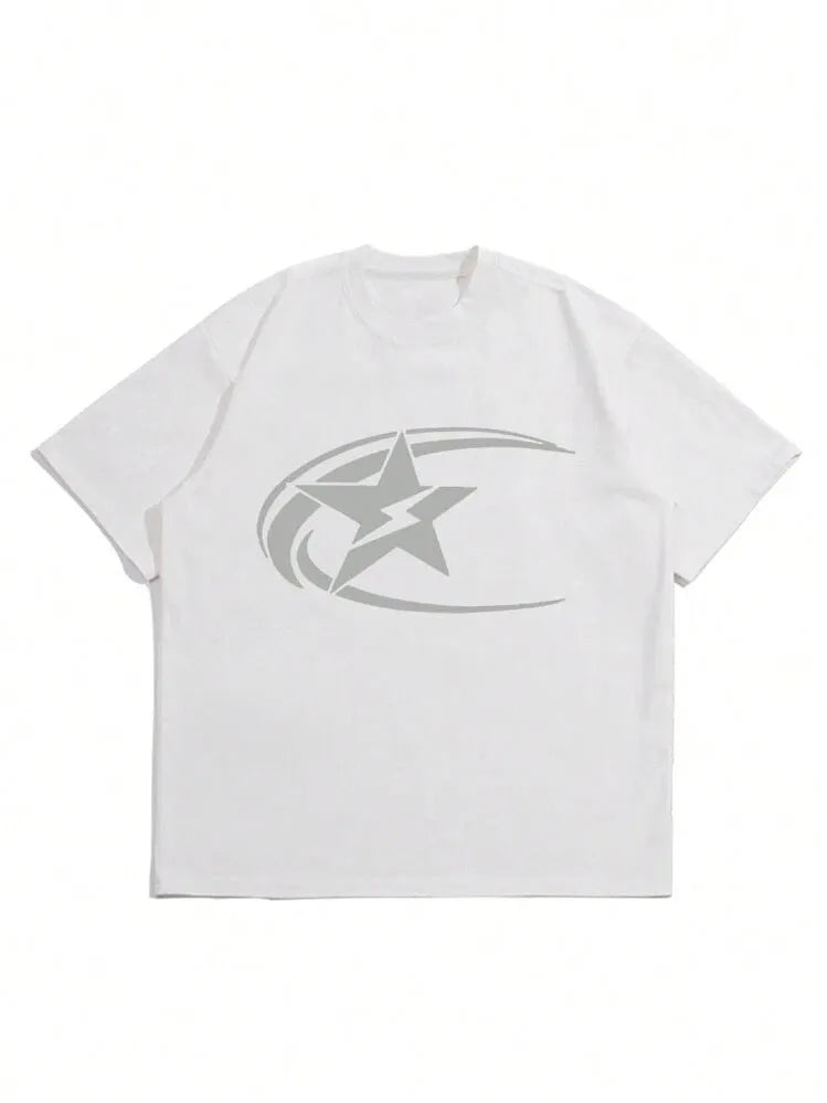 Men's pure cotton Japanese retro style short sleeve T-shirt in solid colours on a size chart