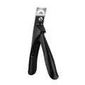 Titanium French nail scissors with U-shaped cutting edges in stainless steel construction