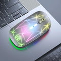 Wireless Bluetooth gaming mouse with metal scroll wheel and luminous charging indicator in compact design