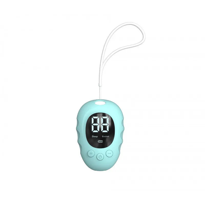Silicone sleep aid hand grip device with sleep monitor and charging cable