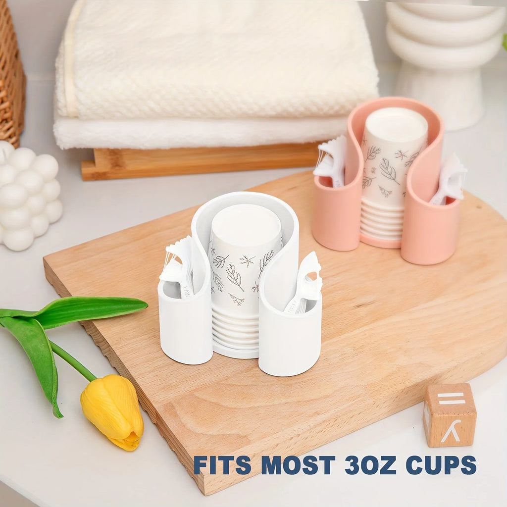 Plastic dental floss storage box in modern simplicity style with solid colour design