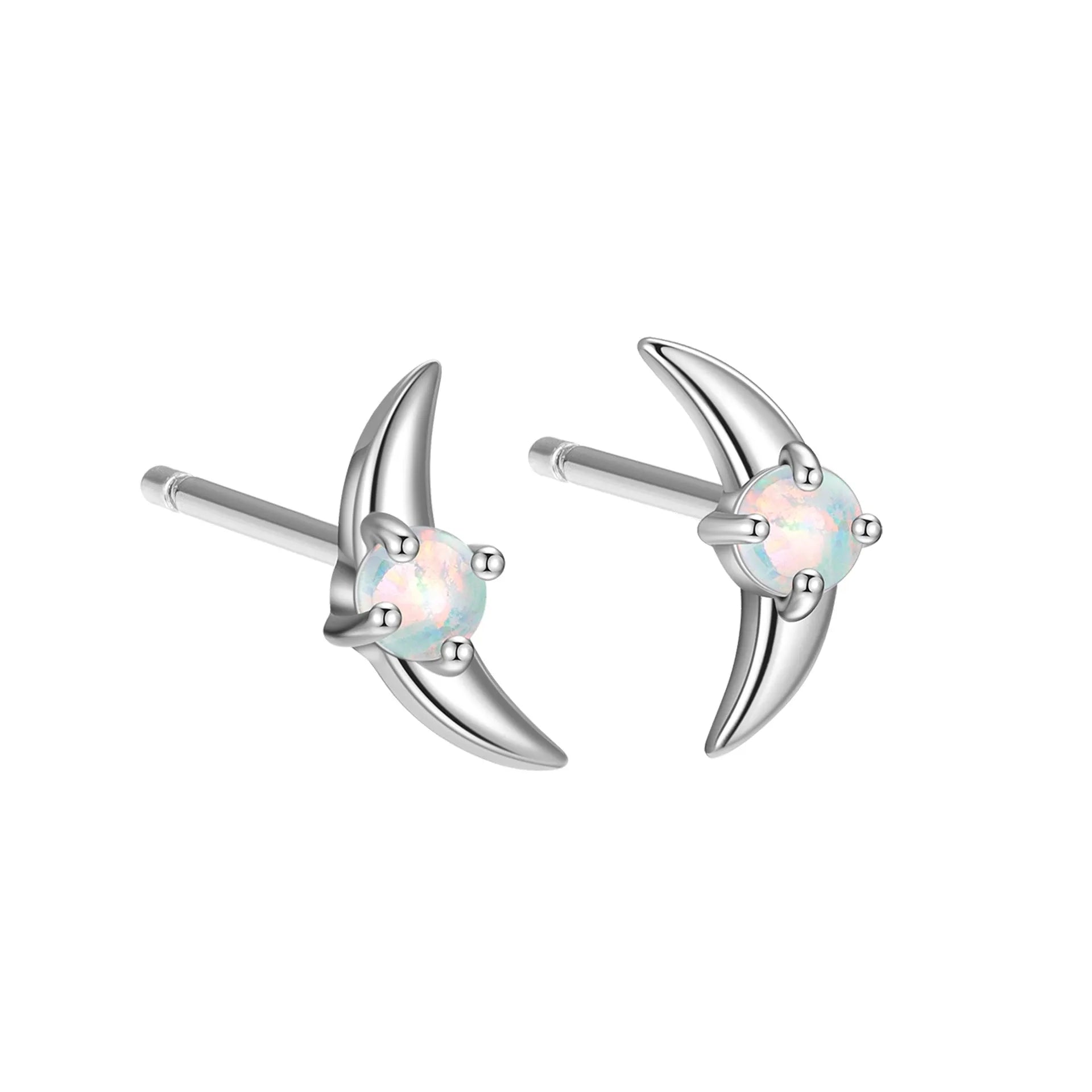 925 silver geometric earrings with electroplated gold finish and blue stone
