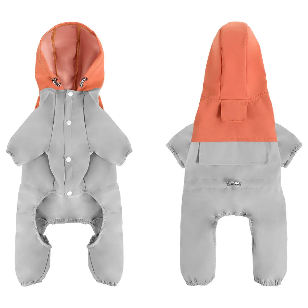 British style waterproof dog jacket in Army Green colour for small to medium sized pets