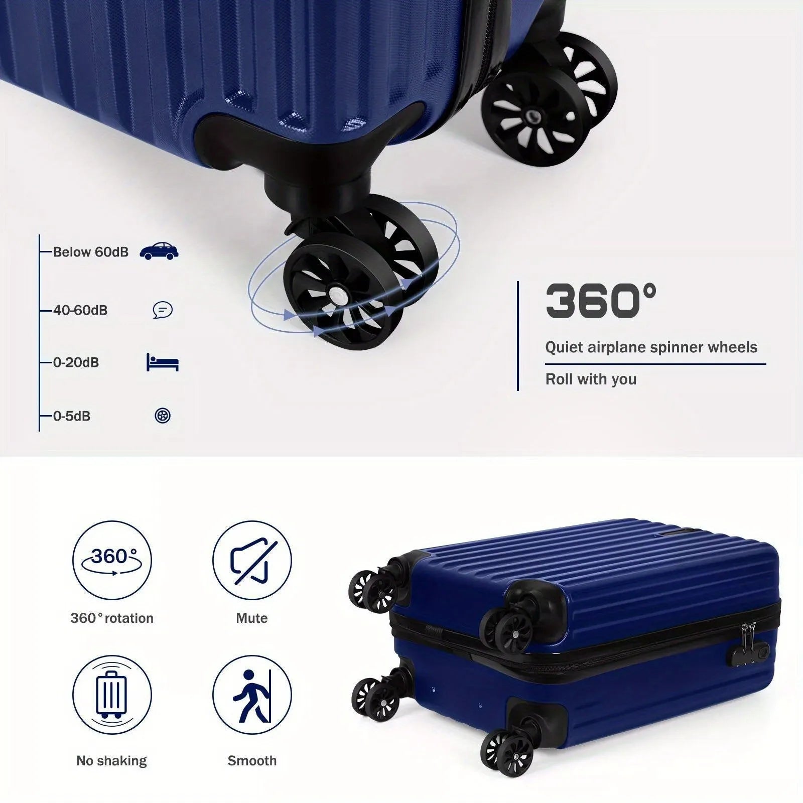 Aluminium alloy luggage and mini box travel set showing 14in and 20in trunks with an included towel.