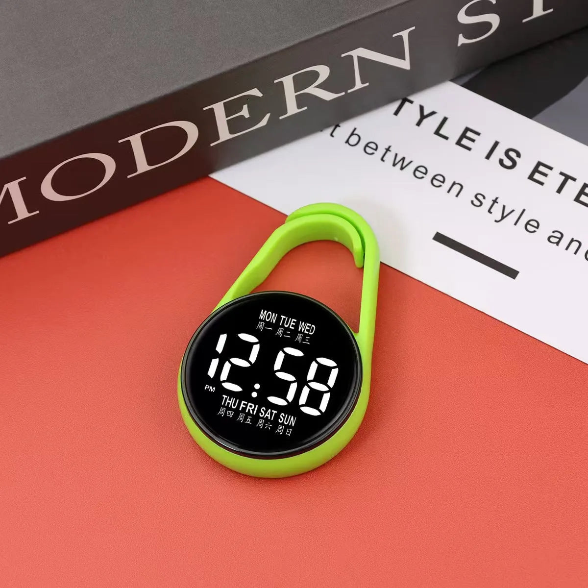 LED digital watch with plastic strap and waterproof casing in multiple colour options