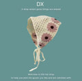 Cotton triangular headscarf with floral pattern in multiple colour options