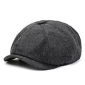 Herringbone peaked cap unisex summer polyester dome hat elastic 58-59cm black colour sunset outdoor