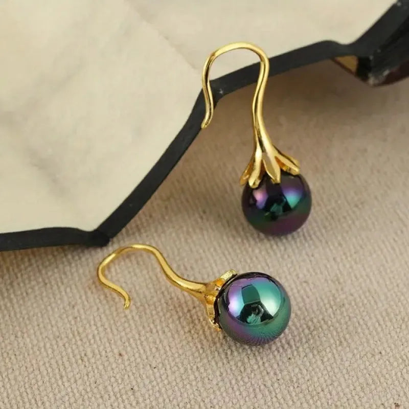 Retro fashion women's earrings with gold electroplating and personalised creative design