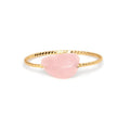 Geometric women's ring with coloured agate stone centrepiece in silver tone metal setting