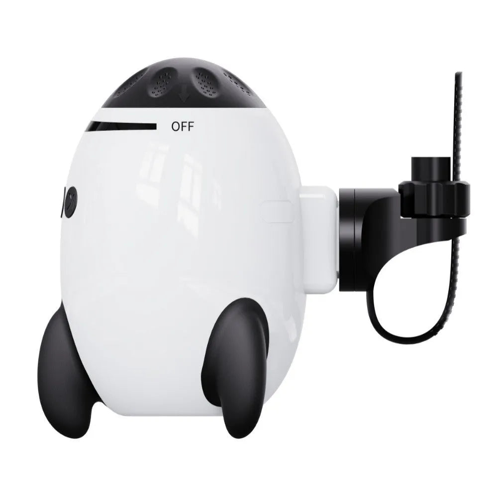 White ABS plastic baby stroller shaking device with Bluetooth connectivity for infant calming