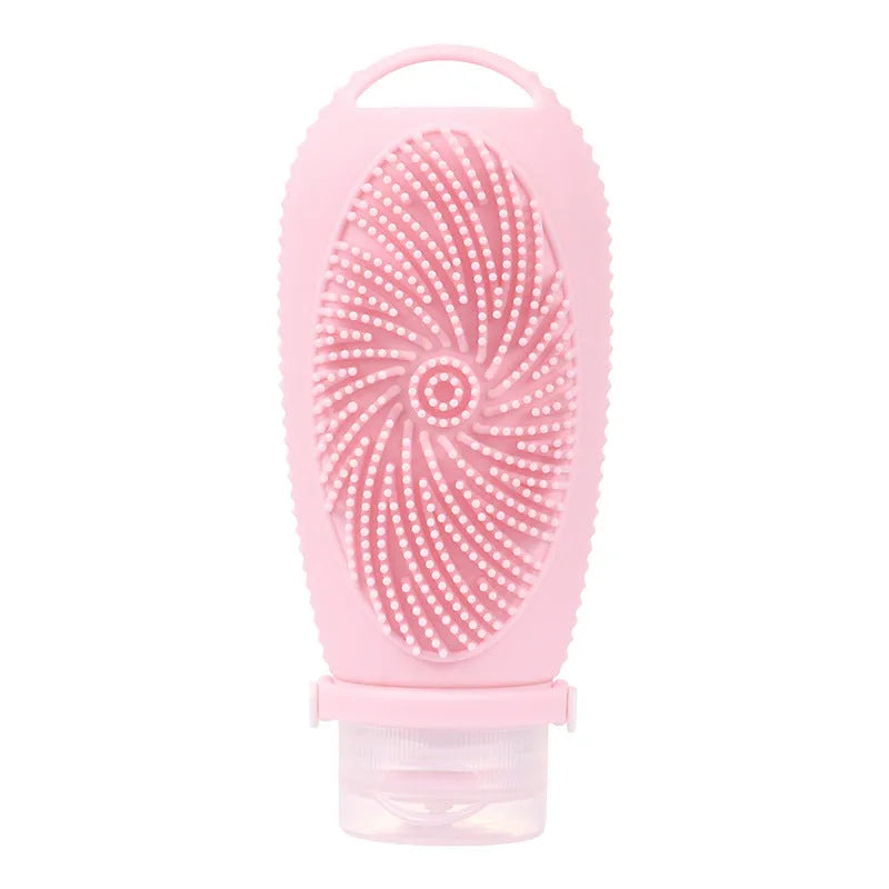 Silicone bath brush storage bottle with 100ml capacity in various colours