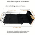 Retractable carbon steel kitchen dish rack for cutlery, knives, forks and cups