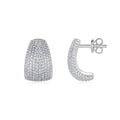 S925 sterling silver geometric commuter ear studs with moissanite options