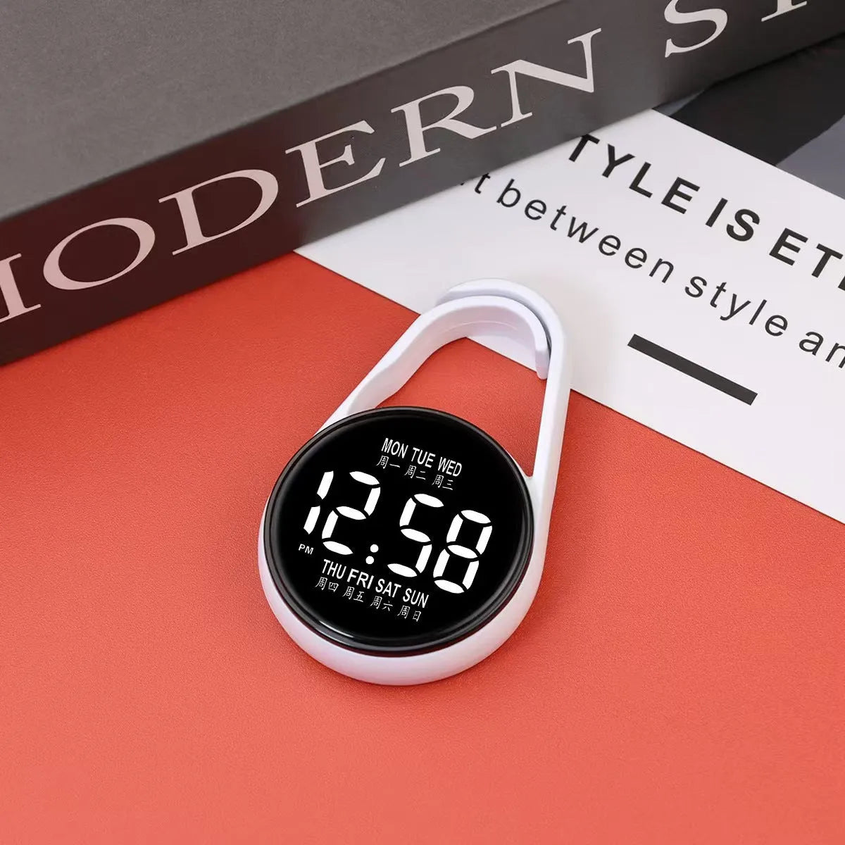 LED digital watch with plastic strap and waterproof casing in multiple colour options