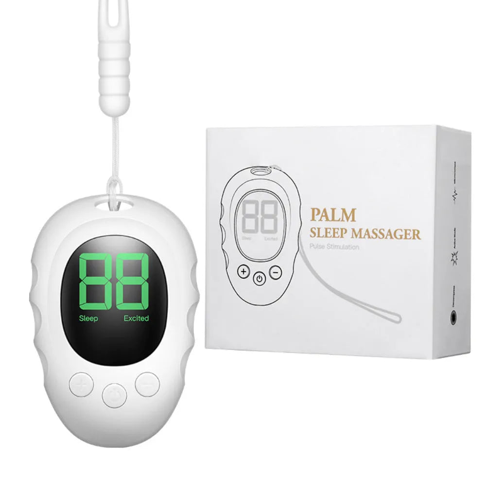 Silicone sleep aid hand grip device with sleep monitor and charging cable