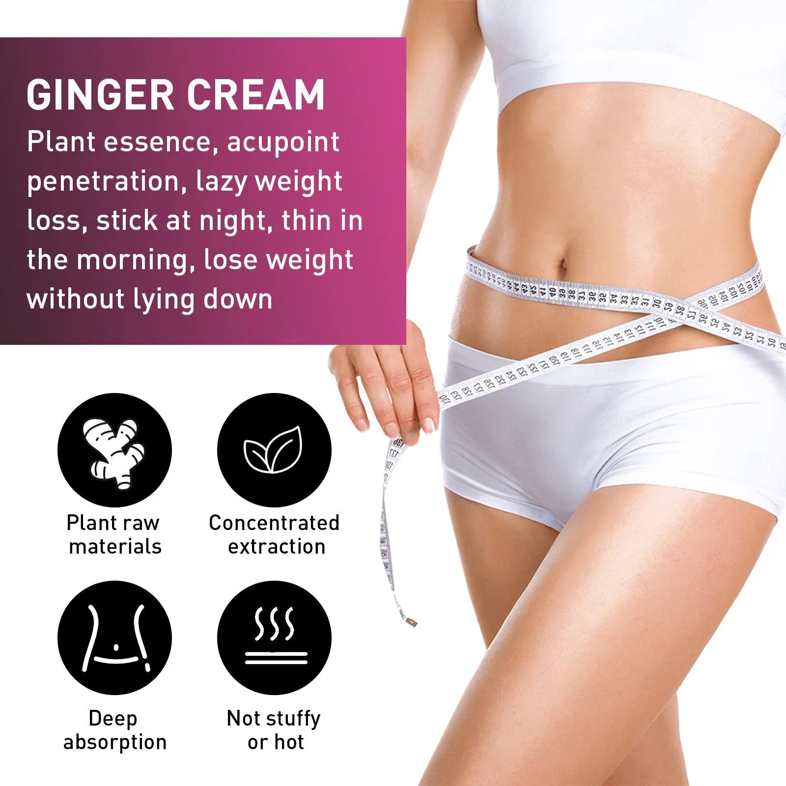 15g container of ginger body thigh slimming tightening cream for weight loss