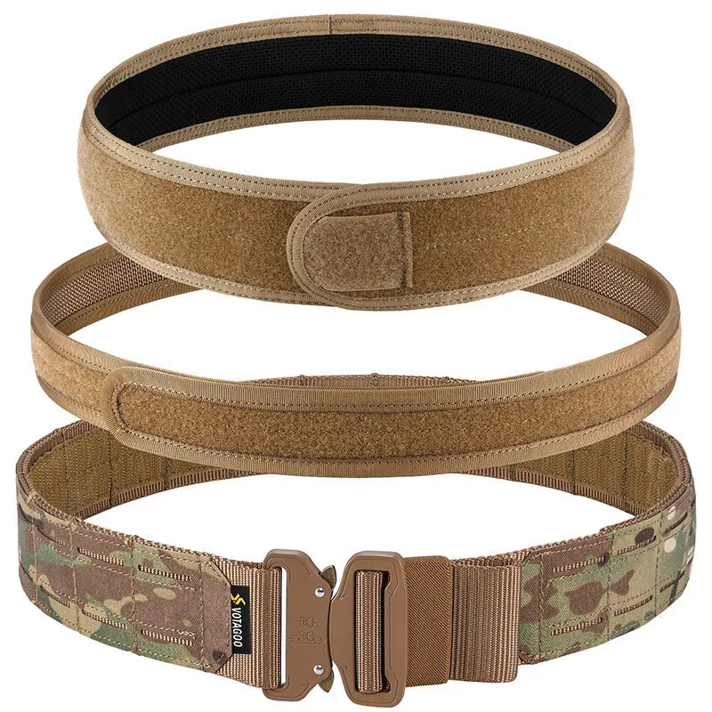 VOTAGOO military waist belt with quick-release buckle in CP camouflage colour