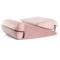 High density sponge triangle pillow with embroidery detail in grey colour