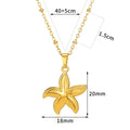 Stainless steel shell necklace with 18K electroplated finish in unisex European American style