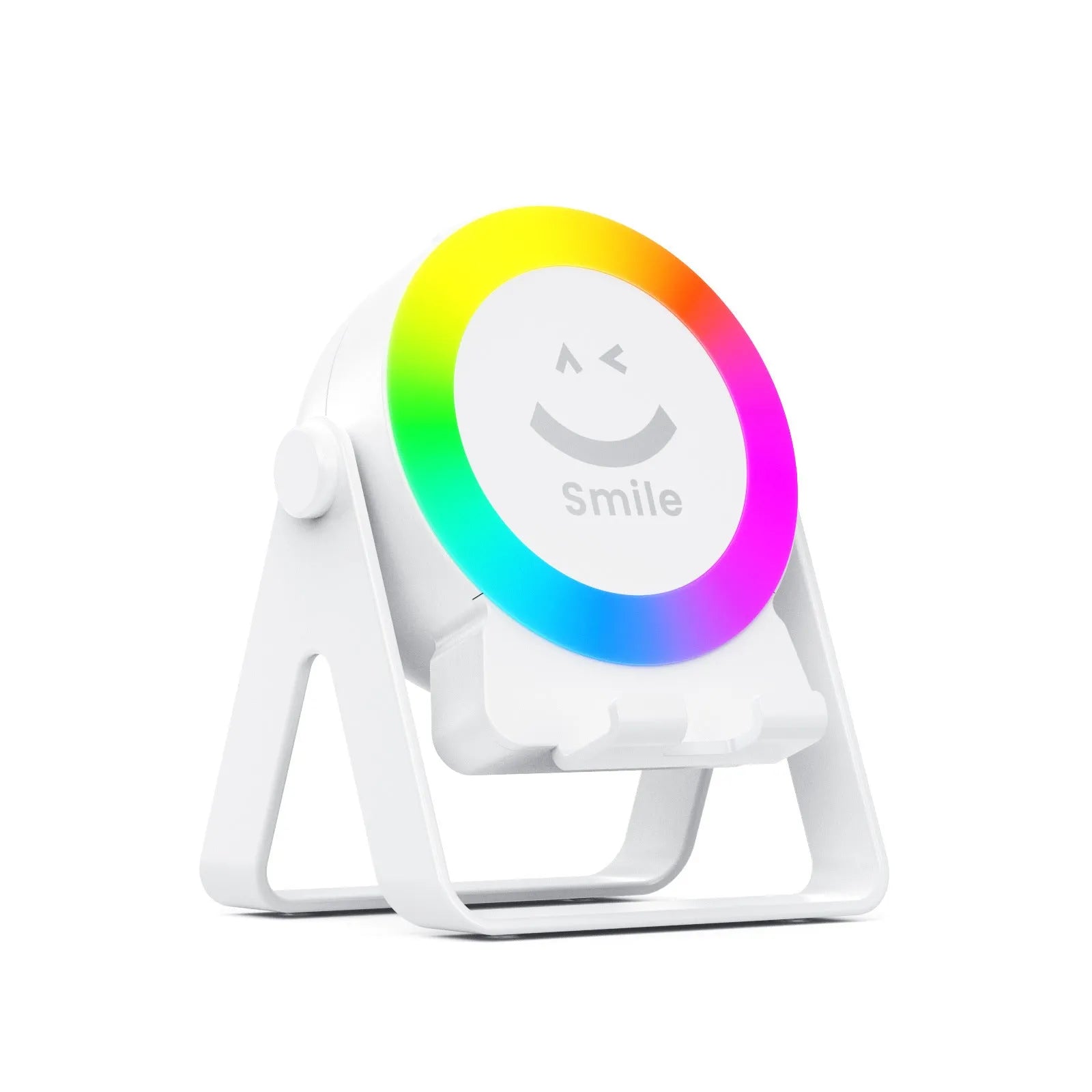 Black and white Bluetooth induction bracket speaker with LED lighting and waterproof construction