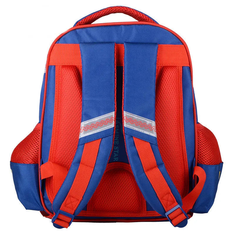 Three-piece trolley bag set for primary school students, nylon, 46cm, in cartoon cute style, including trolley bag, backpack and hand bag