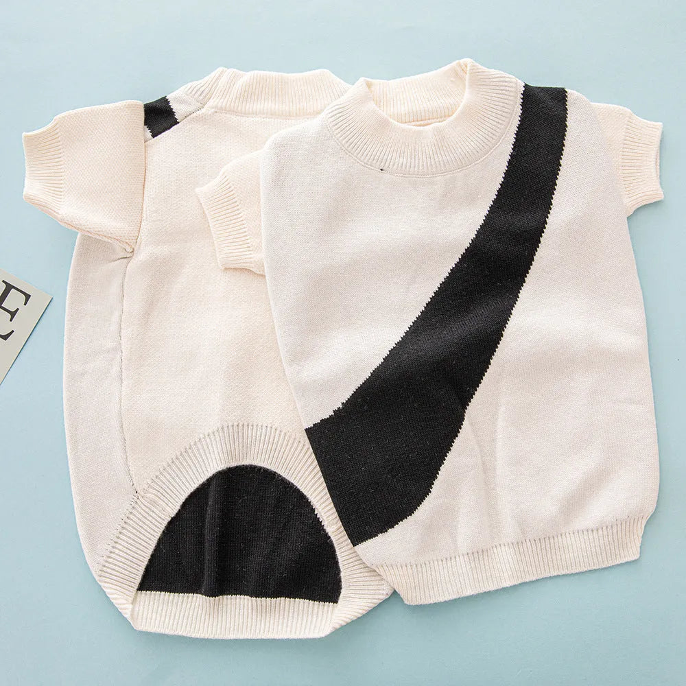 Casual wool dog sweater for Corgi or Poodle in multiple colours