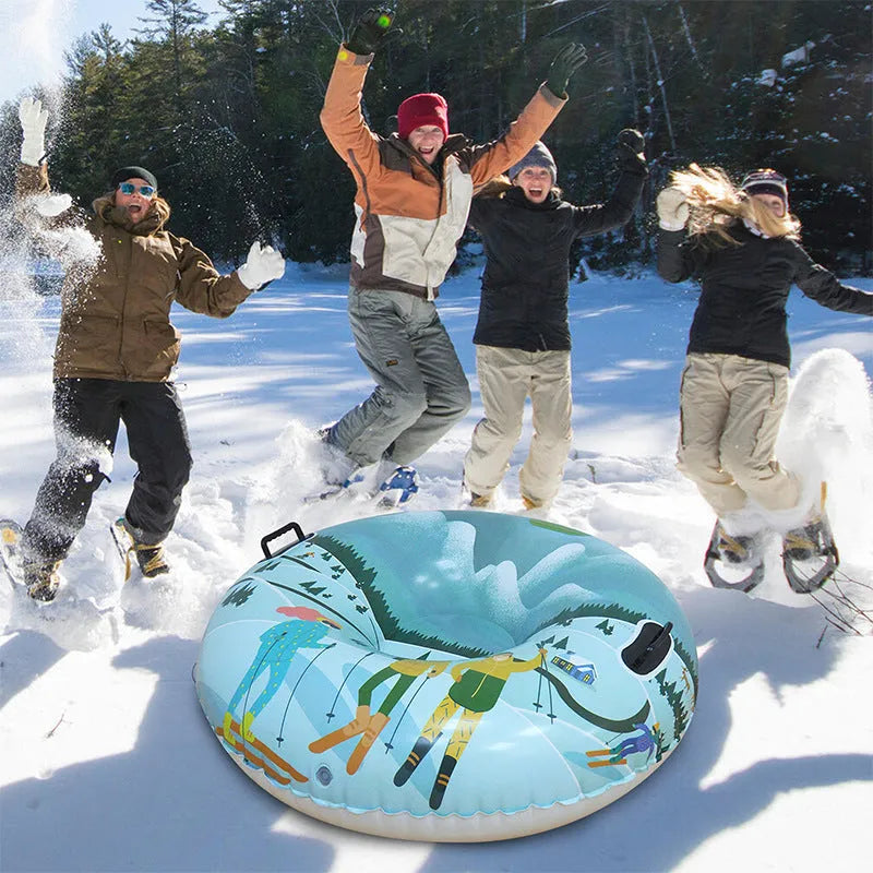 Colourful winter ski ring toy made from environmentally friendly PVC plastic