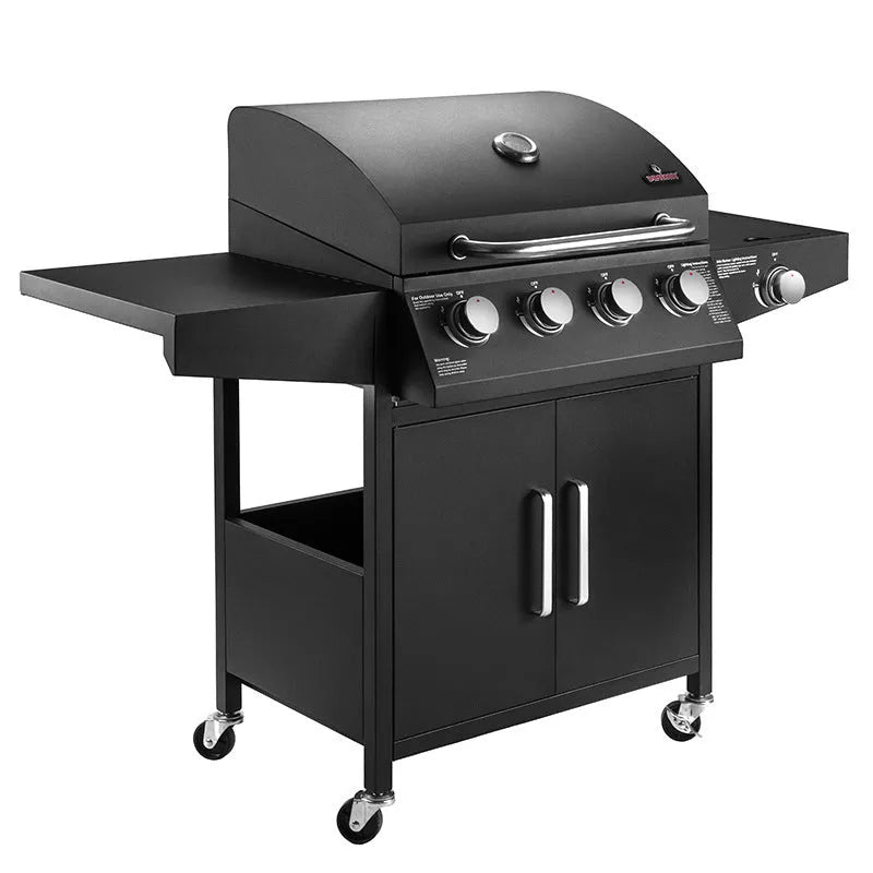 Home courtyard outdoor gas oven liquefied gas barbecue grill with plastic-sprayed finish and JK-004 grill rack