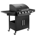 Home courtyard outdoor gas oven liquefied gas barbecue grill with plastic-sprayed finish and JK-004 grill rack