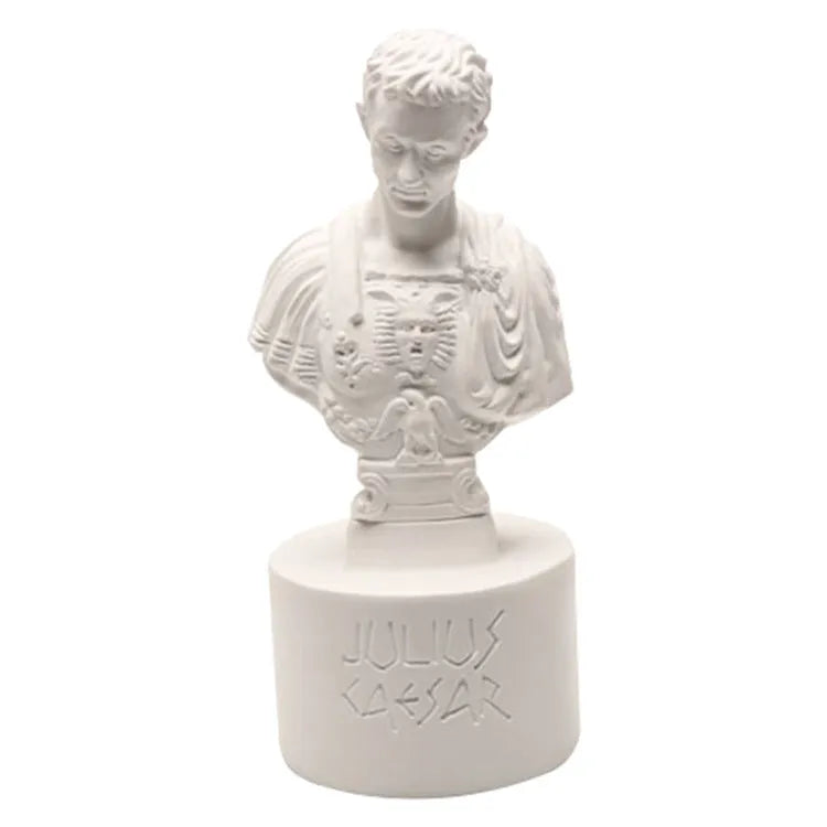 White synthetic resin character pen holder with American creative design for desk organisation