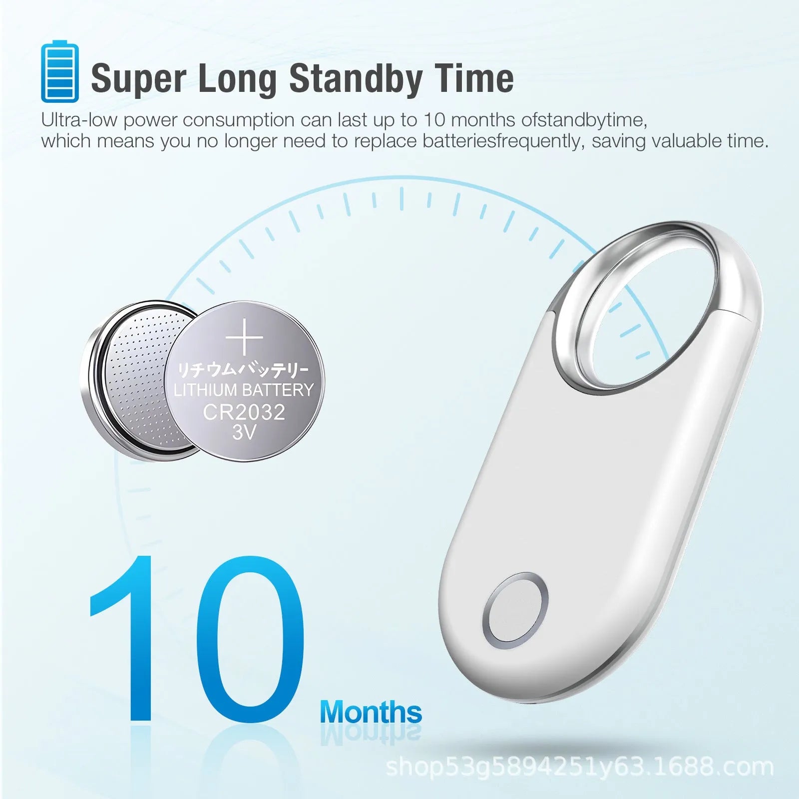 Black and white GPS tracking device for anti-loss monitoring of pets and children with compact design