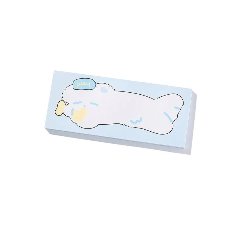 Cartoon hand account collage sticky notes in three sizes with animal designs