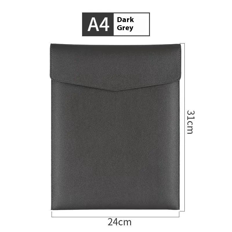 A4 vertical PVC file bag in black for business document organisation