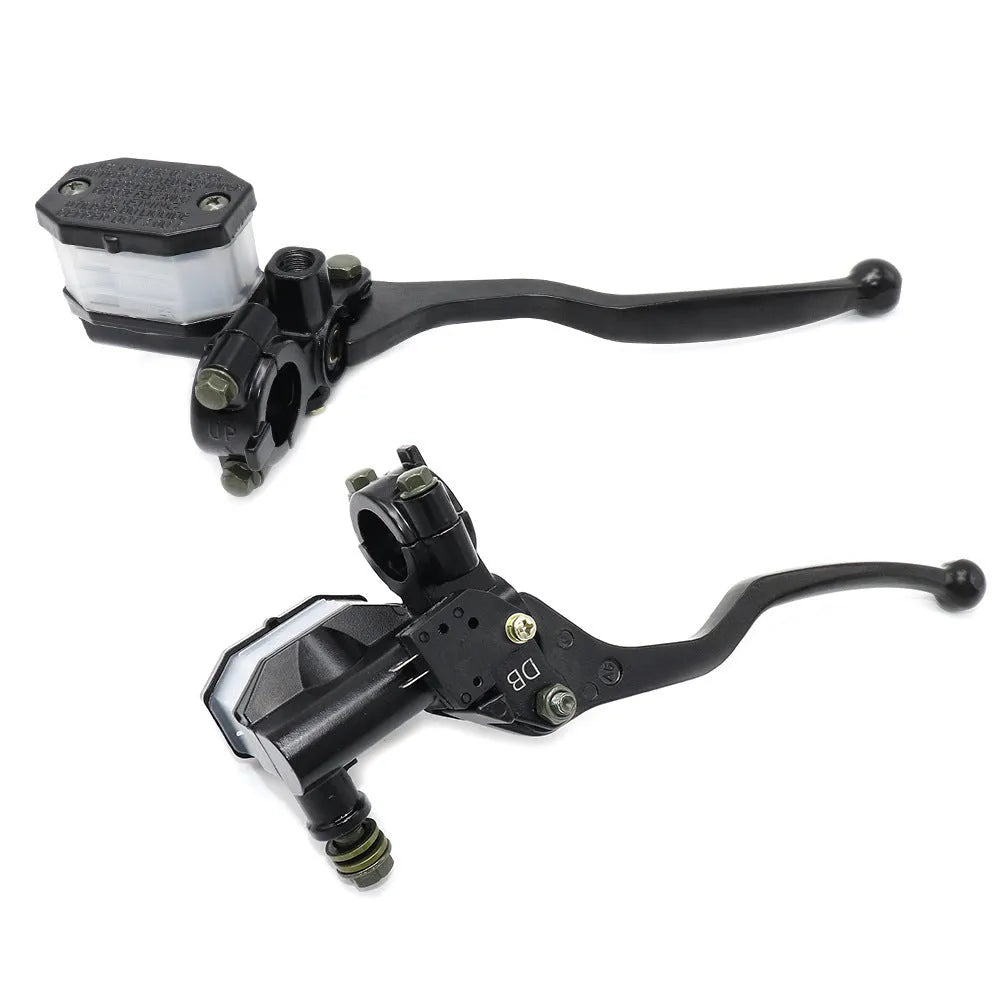 Set of two black 22mm brake clutch master cylinders for GN125 motorcycle