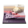 One Piece anime architecture sticky notes showing cartoon building designs on 80x45mm craft paper